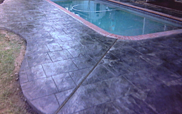 Texture Stamped Concrete Patio / Pool Deck